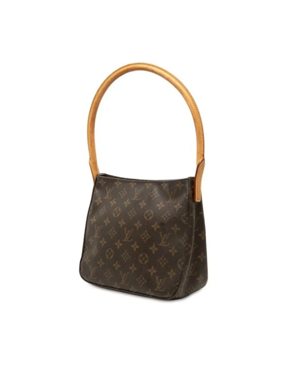 Louis Vuitton Monogram Looping MM Shoulder Bag Brown Leather